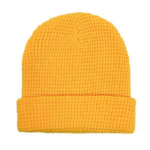 Gorro con patrón de punto estilo gofre térmico acrílico personalizable, brazalete acanalado de invierno con bordado de logotipo - Product Image 6