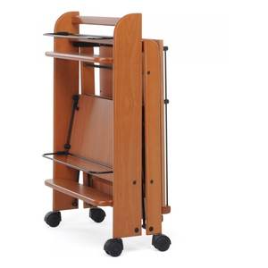 Foppapedretti Walnut Food <b>Trolley</b> Kitchen Storage <b>Trolley</b> <b>Serving</b> Cart - Product Image 2