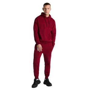 Conjunto de Sudadera con capucha de lana de color sólido de invierno para hombre con diseño 2 en 1 transpirable 100% algodón - Product Image 2