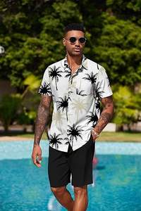 Conjunto Casual de Verano para Hombre de 2 Piezas, Camiseta Polo con Estampado Digital 3D, Pantalones Cortos de Manga Corta, Pantalones Cortos Deportivos Hawaianos de Punto - Product Image 4