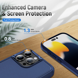 Étui hybride Strong Armor pour iPhone 16 Pro Max, protection intégrale antichoc, bleu marine - Product Image 3