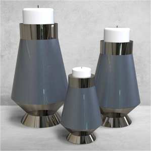 Wholesale Metal <b>Candle</b> Holder <b>Set</b> Contemporary Decorative Pillar <b>Candle</b> Stand Manufacturer. - Product Image 1