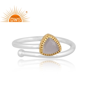 Anillo apilable de piedras preciosas de piedra de Luna gris Natural de plata de ley fina superventas, joyería personalizada para mujer, regalo para ella - Product Image 2