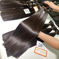 Extensions de cheveux humains noirs lisses et brillants AZ Hair Viet Nam, cheveux Remy vietnamiens bruts, cuticules alignées, double trame machine