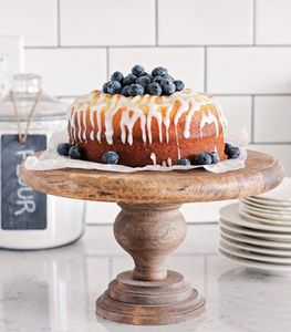 Support à gâteau en bois décoratif avec surface lisse, parfait pour présenter des gâteaux et des cupcakes - Product Image 5