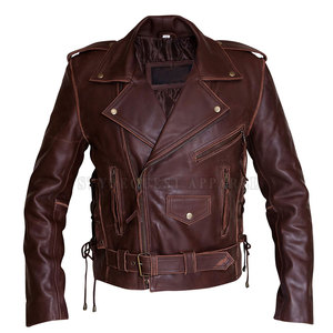 High Quality <b>Leather</b> Men's Motorbike <b>Jacket</b> Customized <b>Winter</b> <b>Jacket</b> with Low MOQ New Arrival - Product Image 1