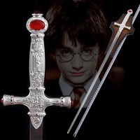 Untuk pedang Gryffindor 7 edisi terakhir tongkat ular Lucius tongkat sihir properti mainan logam yang diasah pedang Set