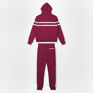 ชุดวอร์มมีฮู้ดพร้อมโลโก้สั่งทำ ผ้าเนื้อนุ่มใส่สบาย ทรงหลวมเหมาะสำหรับใส่ทุกวัน ทีมกีฬา และงานโปรโมชั่น - Product Image 2