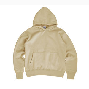 Vente en gros 100% coton épais pull à capuche uni, sweat-shirt à capuche avec logo personnalisé, broderie surdimensionnée pour hommes - Product Image 3