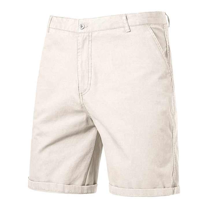 Men's Cotton Casual Shorts Summer Business Casual Knee Pants Classic Streetwear Golf Shorts