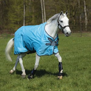 Couverture de cheval de haute qualité en polycoton 1680 deniers imperméable respirante légère Combo Turnout Blanc Course de chevaux - Product Image 6