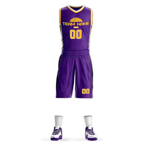 ชุดบาสเก็ตบอลผ้าโพลีเอสเตอร์แบบแห้งเร็วสามารถปรับแต่ง2024ได้พิมพ์โลโก้ของทีม - Product Image 1