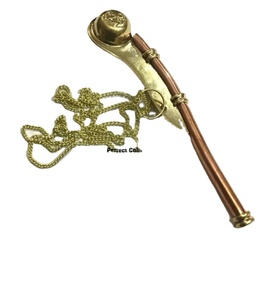 Eychain-silbato de metal para regalo y decoración, llavero de silbato antiguo de latón - Product Image 2