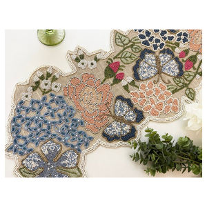 Manteles individuales de diseñador de moda para decoración de comedor, Mantel Individual para fiesta y boda, Mantel Individual precioso con cuentas - Product Image 1