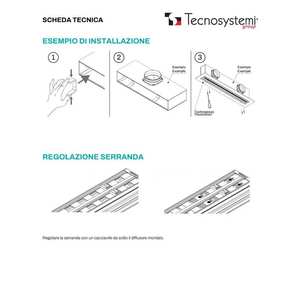 Difusor lineal retráctil Tecnosystemi de 1 ranura con amortiguador para extractor de aluminio - Product Image 5