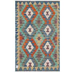 Alfombra Kilim de Maimana, Afganistán, 120 x 79 cm, Alfombras y Conjuntos Tradicionales Afganos - Product Image 1