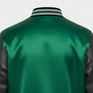Chaqueta Varsity de Satén Personalizada para Equipos de Fútbol Americano, con Ribete Blanco, al por Mayor, Totalmente Personalizable, para Niños, Mujeres y Hombres, Premium - Product Image 6