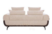 Canapé de loisirs de style moderne, ensemble modulaire confortable, accoudoirs droits, rembourrage en mousse, pieds en métal, dossier coussiné, pour appartement et centre commercial