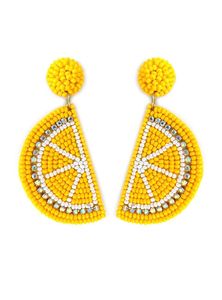 Pendientes Colgantes Hechos a Mano con Cuentas de Flores de Margarita Blancas y Verdes - Accesorios de Joyería de Moda para Primavera Verano Bordado - Product Image 3