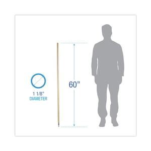 Boardwalk 1.13 Pulgadas Diámetro x 60 pulgadas Cuchillo con mango de madera natural y punta metálica roscada para uso doméstico, para maíz, hierba, mascotas y goma. - Product Image 3