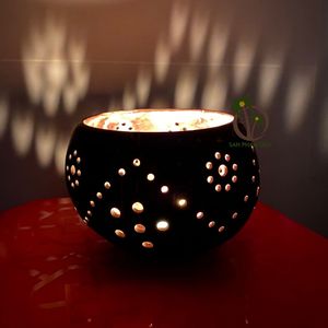 LÁMPARA DE CONCHA DE COCO DECORACIÓN MEJOR PRECIO EN VIETNAM VARIOS DISEÑO LUZ DE CONCHA DE COCO LÁMPARA DE COCO ECOLÓGICO - Product Image 3