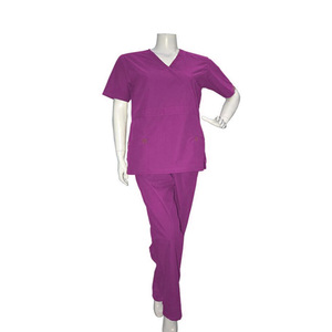 Top antiarrugas de manga corta con cuello en V Doctor Enfermería Scrubs Jogger Sets Trajes médicos Scrub Uniformes de hospital Scrubs para mujeres - Product Image 2