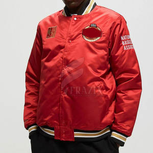 Chaqueta Bomber de Satén con Cuello Alto y Corte Ajustado, Hecha a Medida para Hombre, Cálida, de Invierno, Secado Rápido, Transpirable, con Logotipo Personalizado, Venta al Por Mayor - Product Image 1