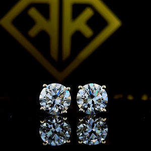 Boucles d'oreilles clous en moissanite VVS de 8,15 carats, plaquées argent, certifiées IGI, avec fermoir à vis sécurisé, cadeau d'anniversaire pour elle - Product Image 6