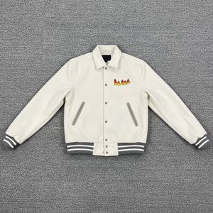 Chaqueta de Uniforme de Béisbol Universitario de Alta Calidad, Chaqueta de Invierno para Hombre con un Solo Botón, Forro Polar, Tallas Grandes - Product Image 6