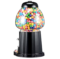 Distributeur de bonbons à monnayeur Kwang Hsieh 15 pouces, en alliage d'aluminium antique, avec globe en verre et bulle métallique, interface anglaise
