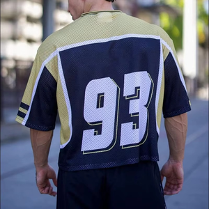 High Quality Men's American Rugby Uniform Breathable Mesh Football Jersey Comfortable Sports Top OEM Team Service - Product Image 4