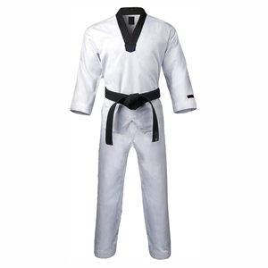 Uniforme de judo de couleur blanche unie avec ceinture noire vente en gros quantité en vrac de qualité supérieure en stock uniformes de judo personnalisés - Product Image 5