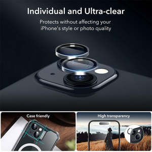 Protecteur d'objectif d'appareil photo arrière HD anti-rayures coloré original, <span class=keywords><strong>film</strong></span> protecteur d'objectif d'appareil photo en métal pour iPhone 14 15 16 Pro Max - Product Image 3