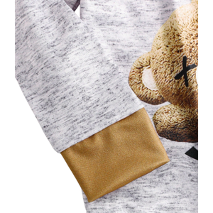 Ensemble de vêtements de nuit d'automne pour enfants haut et pantalon à manches longues en mélange de bambou Spandex Design imprimé personnalisé - Product Image 3