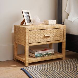 Wholesale Bohemian Natural Rattan Side Table <b>Cabinet</b> Home Furniture Decorative Nightstand for Apartment Bedroom Made in Vietnam - Product Image 2
