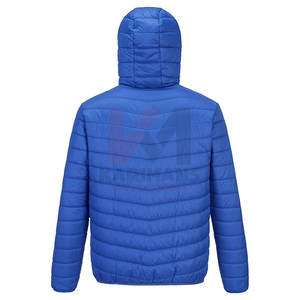 Vente en gros de veste matelassée à capuche pour hommes, vente en gros de veste d'hiver OEM exportateur direct d'usine, prête à l'emploi, aux poignets isolés pour le voyage - Product Image 4