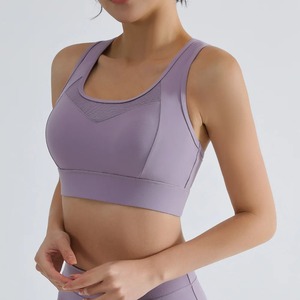 Femmes respirant 100% coton haut Impact sport soutiens-gorge hauts d'entraînement soutien complet Push up réglable entraînement Yoga soutien-gorge Fitness - Product Image 5