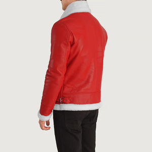 Veste en cuir véritable doux au toucher pour homme, tenue décontractée d'hiver, imperméable et écologique, coupe confortable, option logo sur le devant - Product Image 5