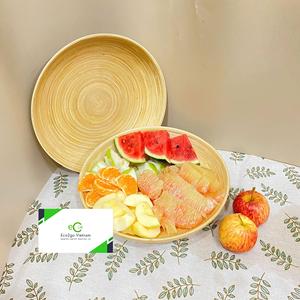 Nouveau produit de bol en bambou filé Eco2go/plateaux ovales en bambou assiettes en bambou naturel biodégradable et de haute qualité au Vietnam - Product Image 4