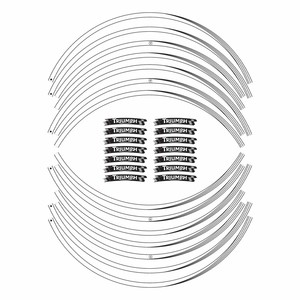 Adesivi per tuning cerchi moto Triumph, 17 pezzi, strisce adesive compatibili - Product Image 2