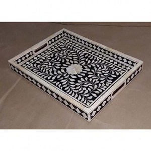Platillo de concha de río Madre de perla, cargador de plato redondo para servir postres, bandeja para servir de Chocolate elegante con incrustaciones de hueso intrincado - Product Image 2