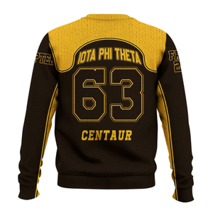Iota Phi Theta 1963 Fraternity Apparel Chenille Knit Sweater Greek Letter Pullover Acrylic Winter Greek Clothing - Product Image 3