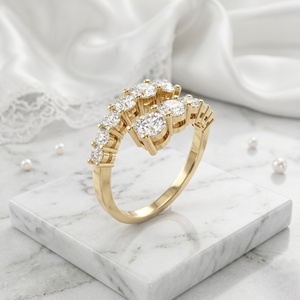 1.50CTW Round Cut Prong Set Cluster <b>Statement</b> <b>Ring</b> - Product Image 4