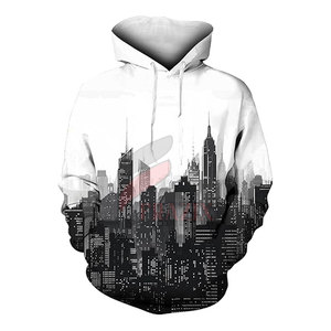 เสื้อฮู้ดพิมพ์ลาย3D ของผู้ชายเสื้อสวมหัวสีพื้นพิมพ์ลาย3D ดีไซน์ตามสั่ง - Product Image 1