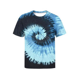 เสื้อยืดมัดย้อมสำหรับผู้ชายเสื้อยืดผ้าฝ้ายย้อมสีสำหรับผู้ชายเสื้อยืดย้อมสีสำหรับงาน OEM โลโก้ตามสั่ง - Product Image 1