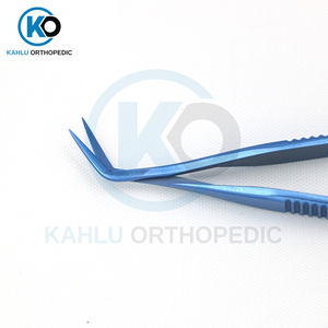Kahlu Orthopedic 105mm <b>Titanium</b> Right Katzin Corneal Transplant Scissors Manual Stainless Steel Corneal Transplant Scissor - Product Image 5