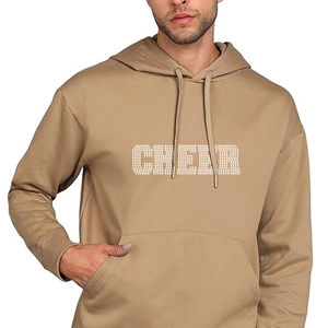 New Arrival <b>Men's</b> 100% Cotton Blended Rhinestone <b>Hoodies</b> Unique Style Breathable Lightweight Plain Dyed Rhinestone <b>Hoodies</b> - Product Image 6