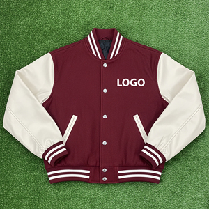 Veste universitaire ample en laine 100% de qualité supérieure, automne-hiver, col montant, style streetwear décontracté, respirante, pour femmes, veste de baseball 2026 - Product Image 3