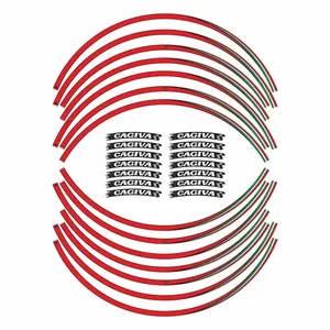 Adesivi per Cerchioni da 17 Pollici per Moto Cagiva, Kit Strisce Adesive Tuning Italia con Decalcomanie per Serbatoio, Compatibili con Moto - Product Image 2