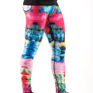 Custom Wholesale Custom <b>Mens</b> Sublimation Fitness <b>Leggings</b> High Waist <b>Compression</b> Workout Tights Low MOQ Activewear - Product Image 4